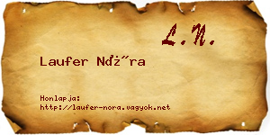 Laufer Nóra névjegykártya